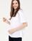 Kadın Beyaz Bisiklet Yaka Tişört