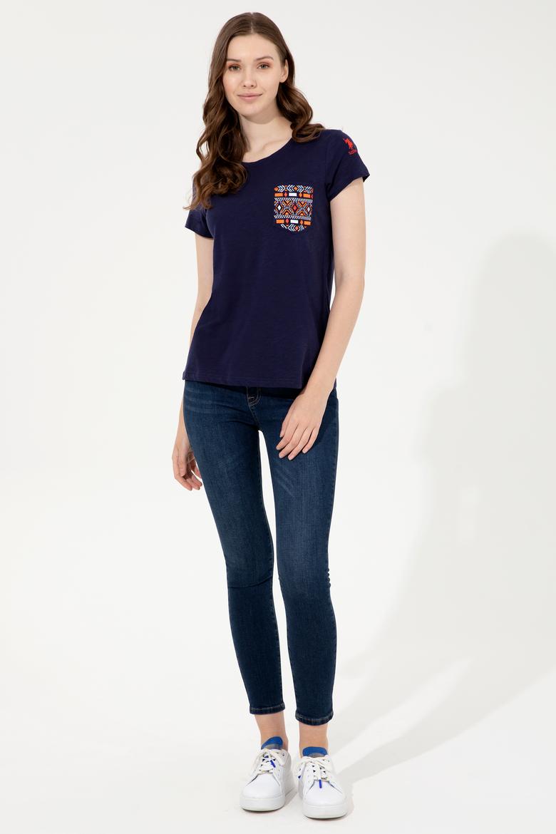 Kadın Lacivert Tişört - 50252286015