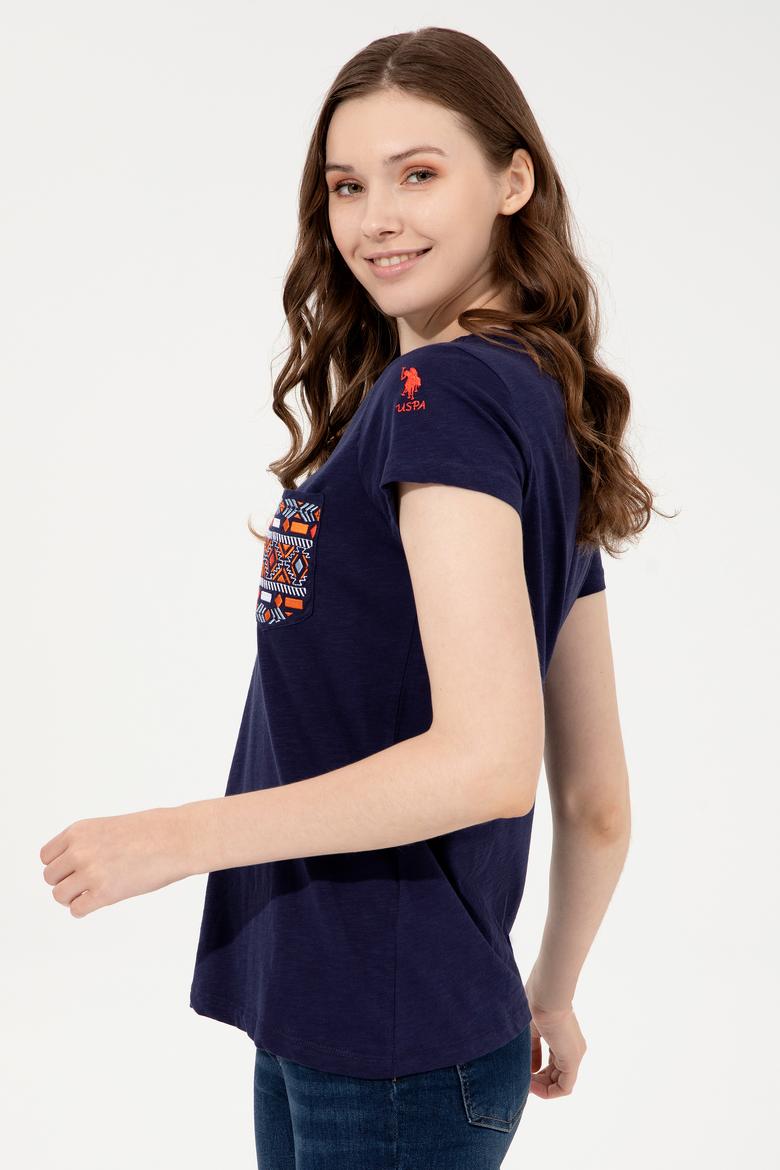 Kadın Lacivert Tişört - 50252286015