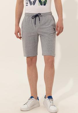 Erkek Gri Melanj Örme Şort - 50248600014