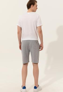 Erkek Gri Melanj Örme Şort - 50248600014