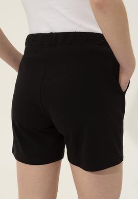 Kadın Siyah Örme Şort - 50246032045