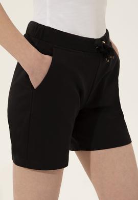 Kadın Siyah Örme Şort - 50246032045