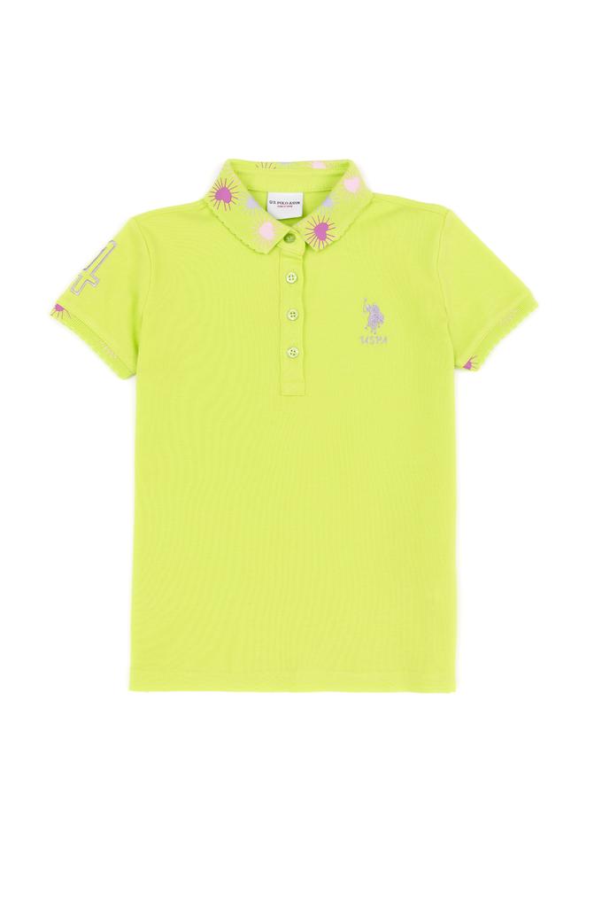 Kız Çocuk Fıstık Yeşili Basic Tişört