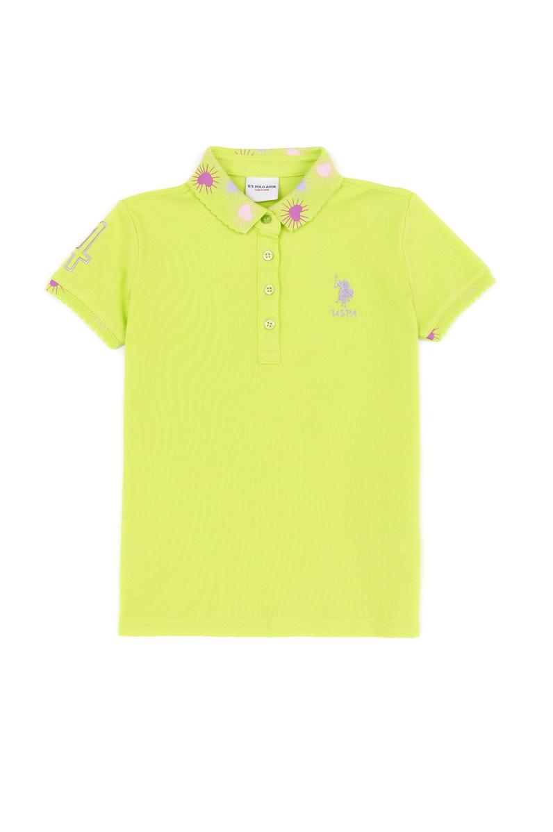 Kız Çocuk Fıstık Yeşili Basic Tişört