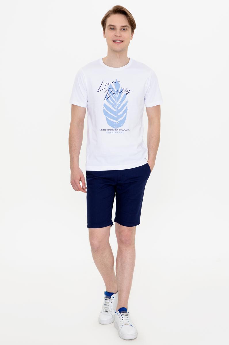 Erkek Lacivert Dokuma Şort