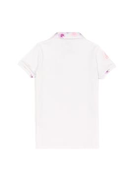 Kız Çocuk Beyaz Basic Polo Yaka Tişört - 50246795002