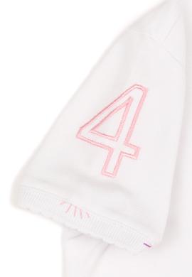 Kız Çocuk Beyaz Basic Polo Yaka Tişört - 50246795002