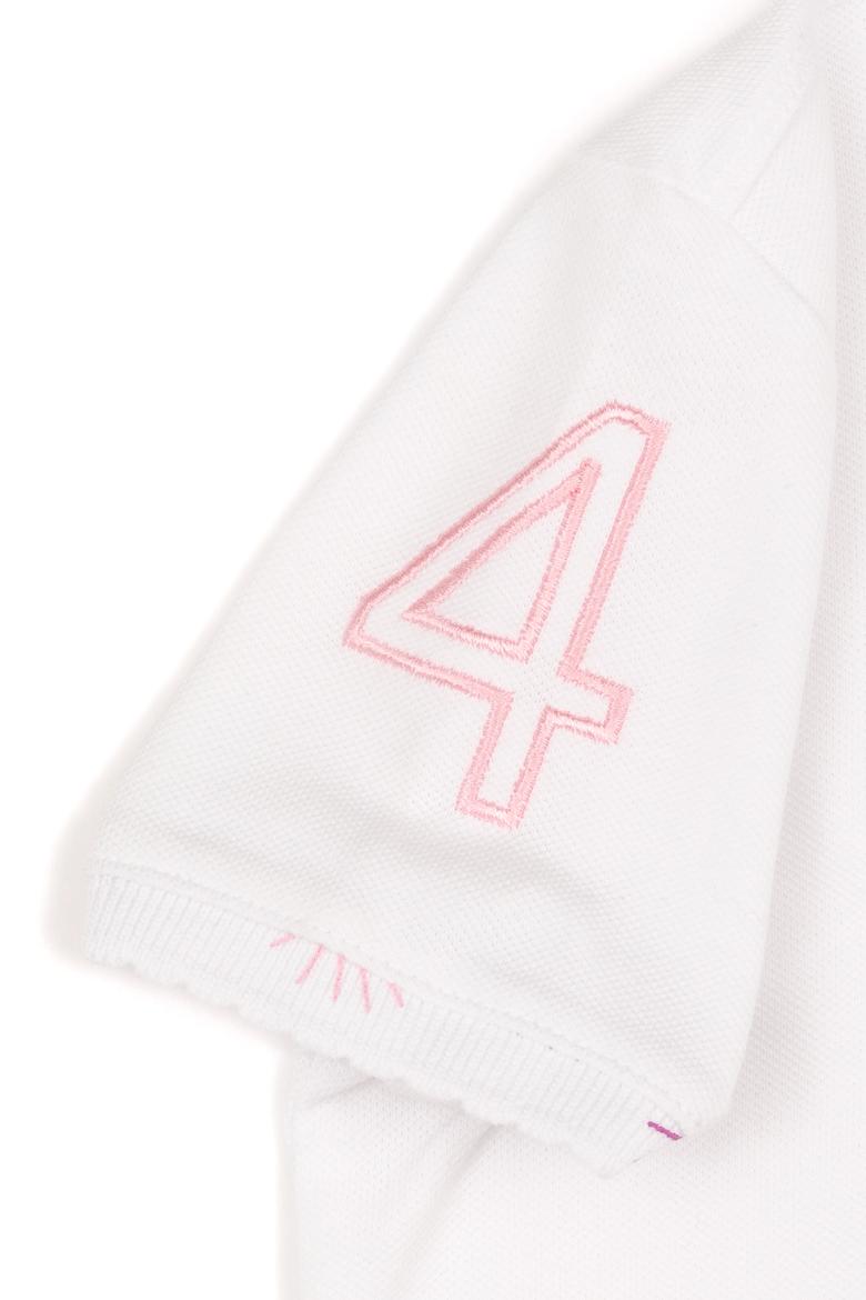 Kız Çocuk Beyaz Basic Polo Yaka Tişört - 50246795002