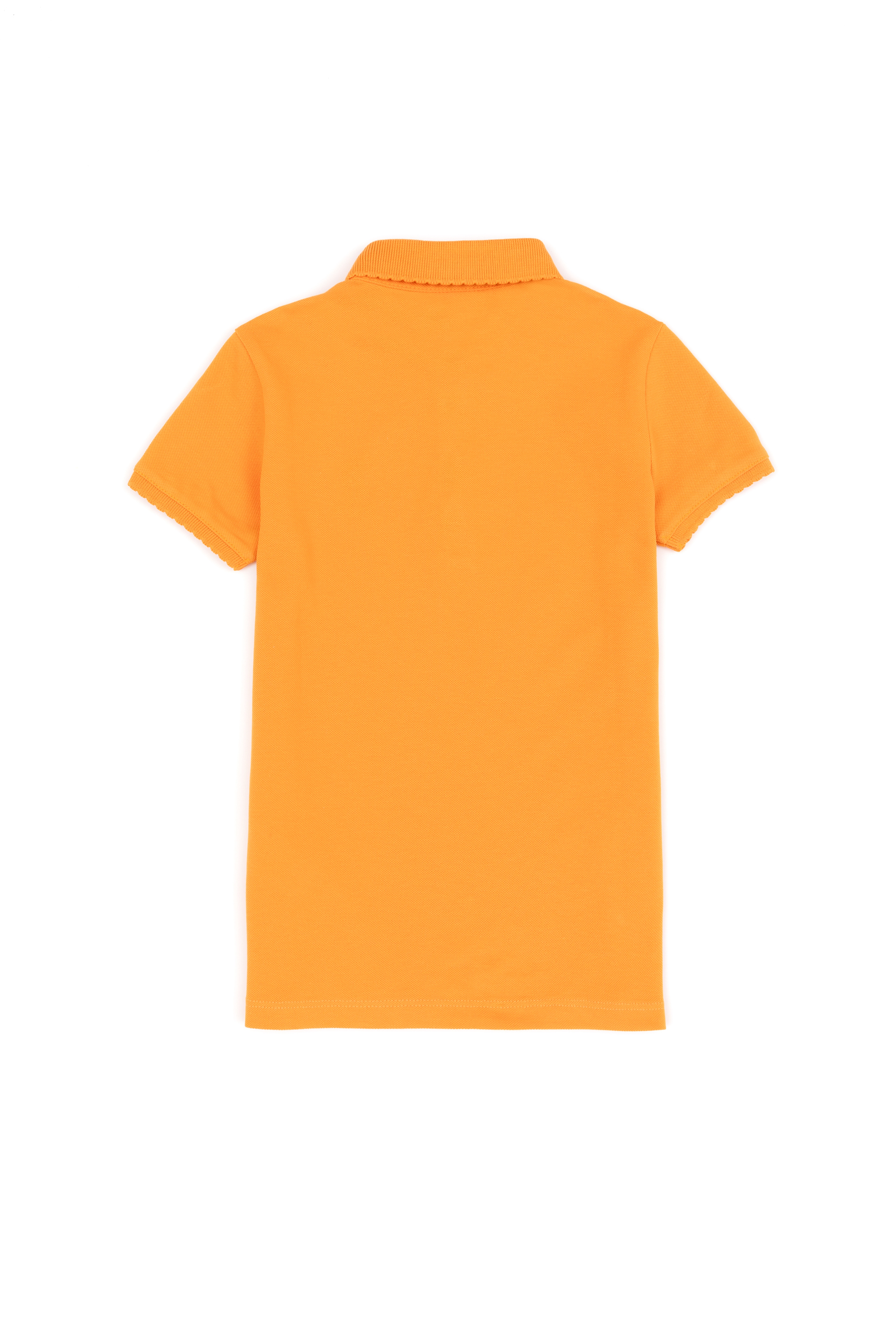 Kız Çocuk Sarı Basic Polo Yaka Tişört - Image 2