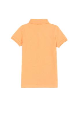 Kız Çocuk Turuncu Basic Polo Yaka Tişört - 50246800129