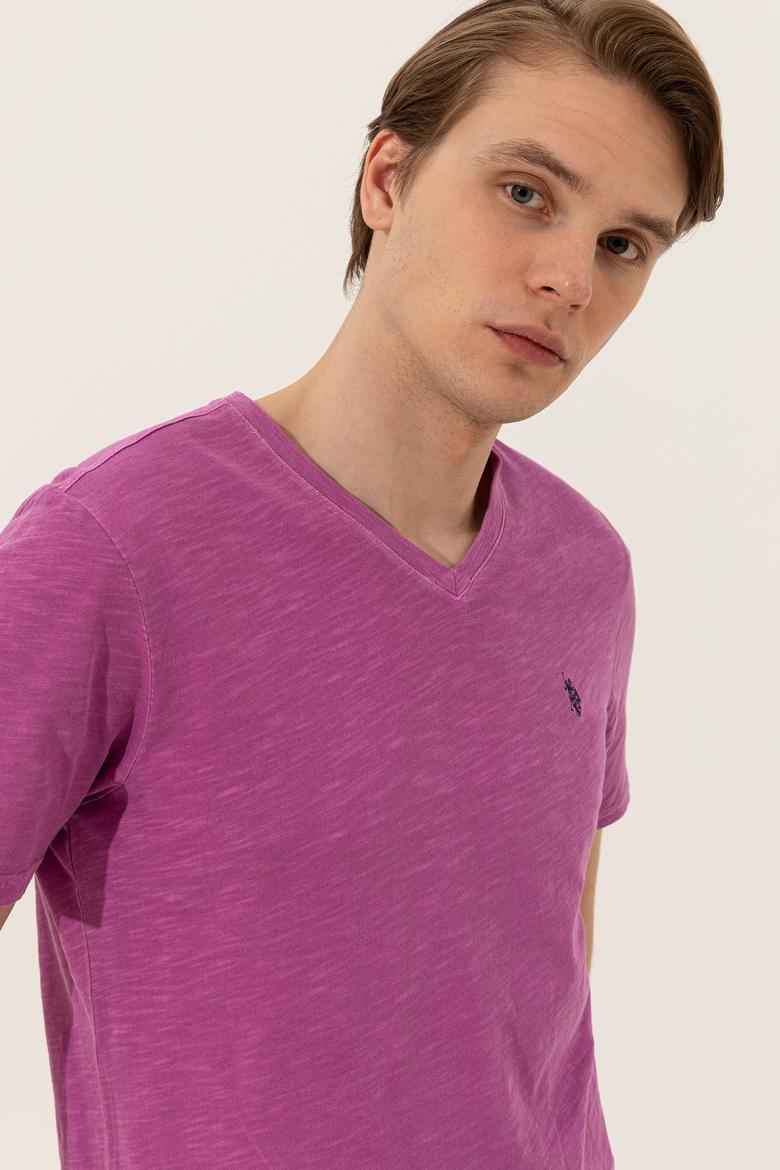 Erkek Menekşe Basic Tişört - 50246848042