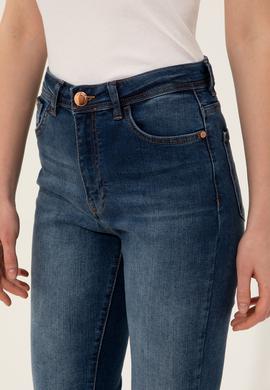 Kadın Koyu Mavi Jean Pantolon - 50247219002