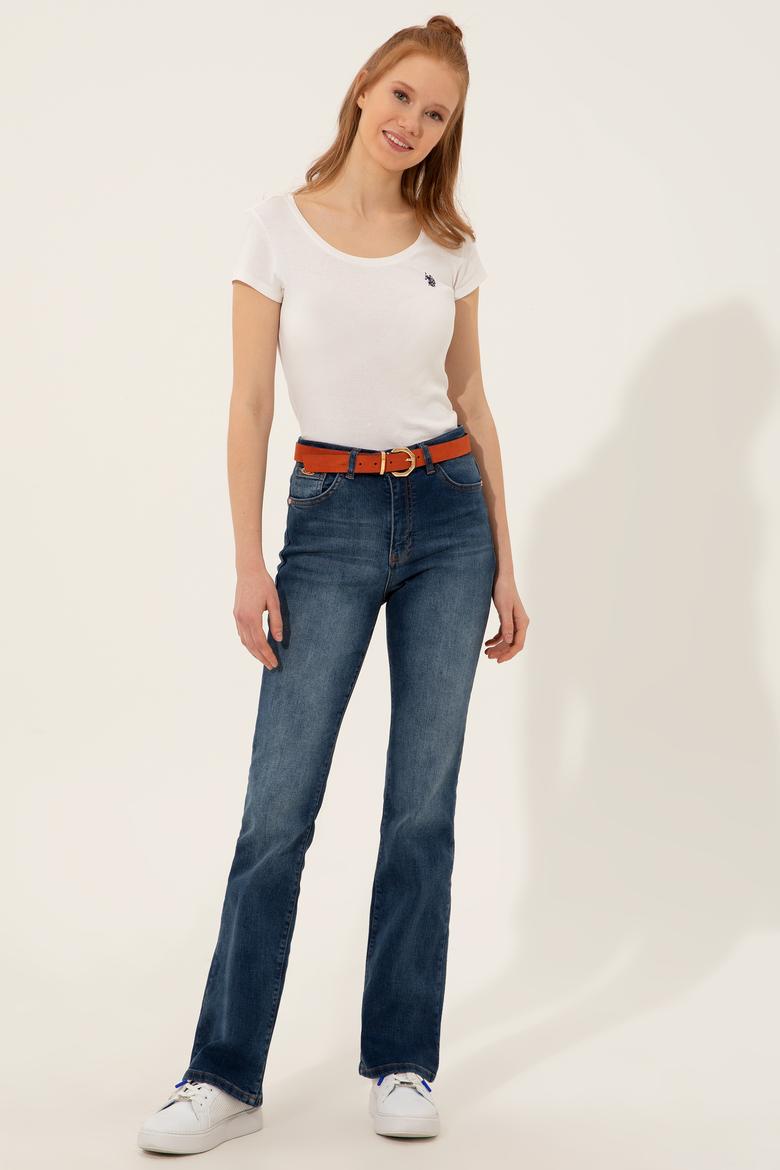 Kadın Koyu Mavi Jean Pantolon - 50247219002