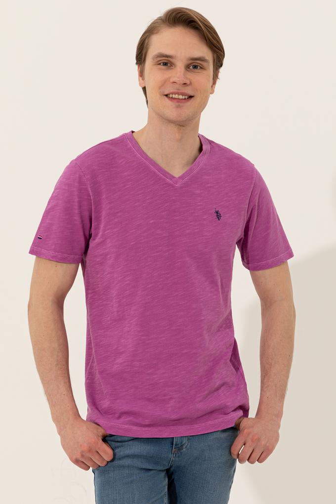 Erkek Menekşe Basic Tişört