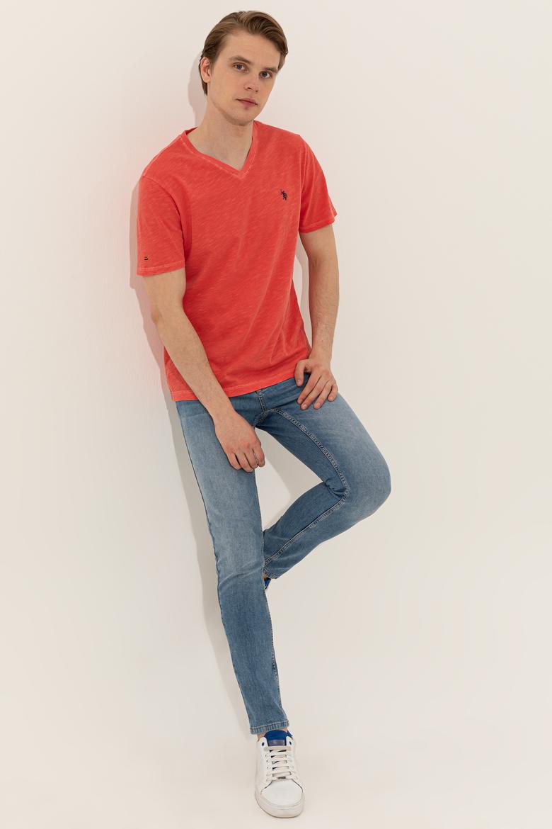 Erkek Kırmızı Basic Tişört - 50246848109