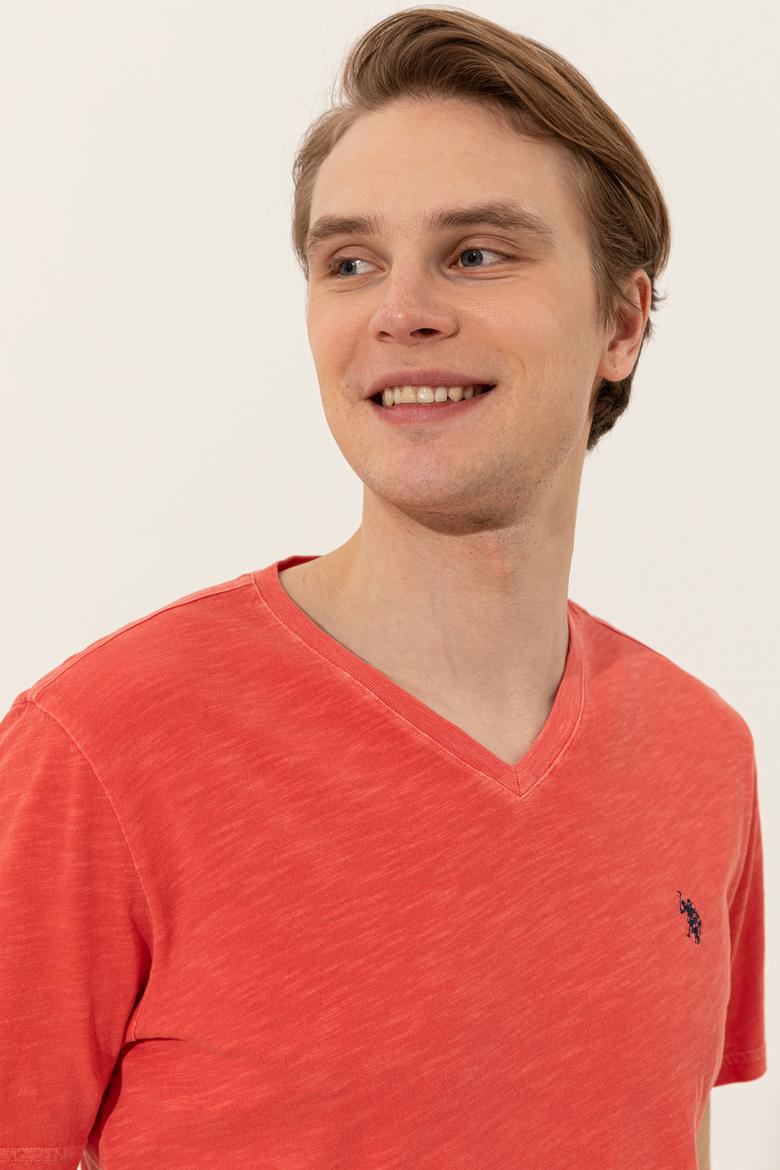 Erkek Kırmızı Basic Tişört - 50246848109