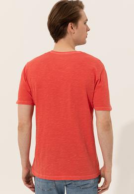 Erkek Kırmızı Basic Tişört - 50246848109