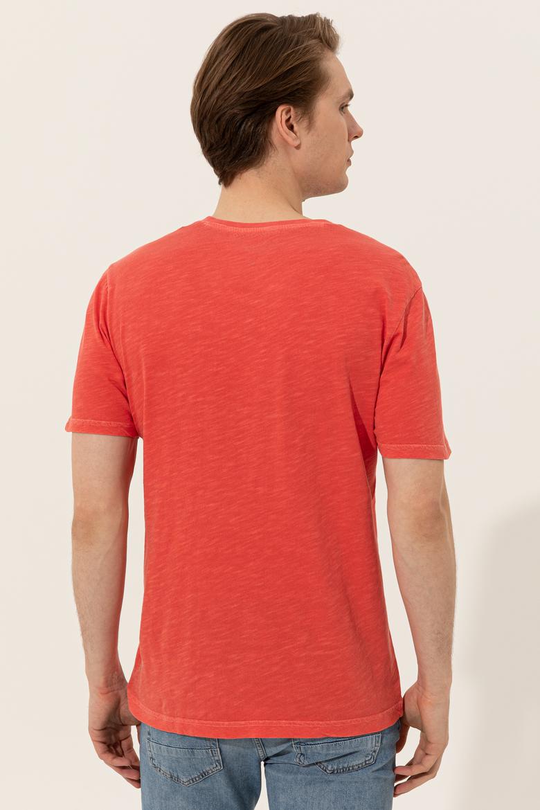 Erkek Kırmızı Basic Tişört - 50246848109