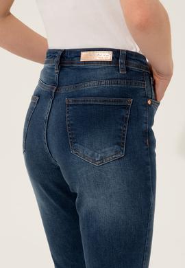 Kadın Koyu Mavi Jean Pantolon - 50247219002