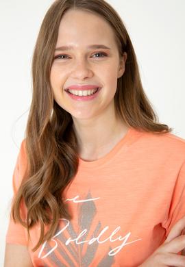 Kadın Somon Tişört - 50248990013