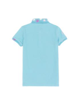 Kız Çocuk Turkuaz Basic Polo Yaka Tişört - 50246795071