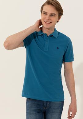 Erkek Petrol Basic Polo Yaka Tişört - 50249149302