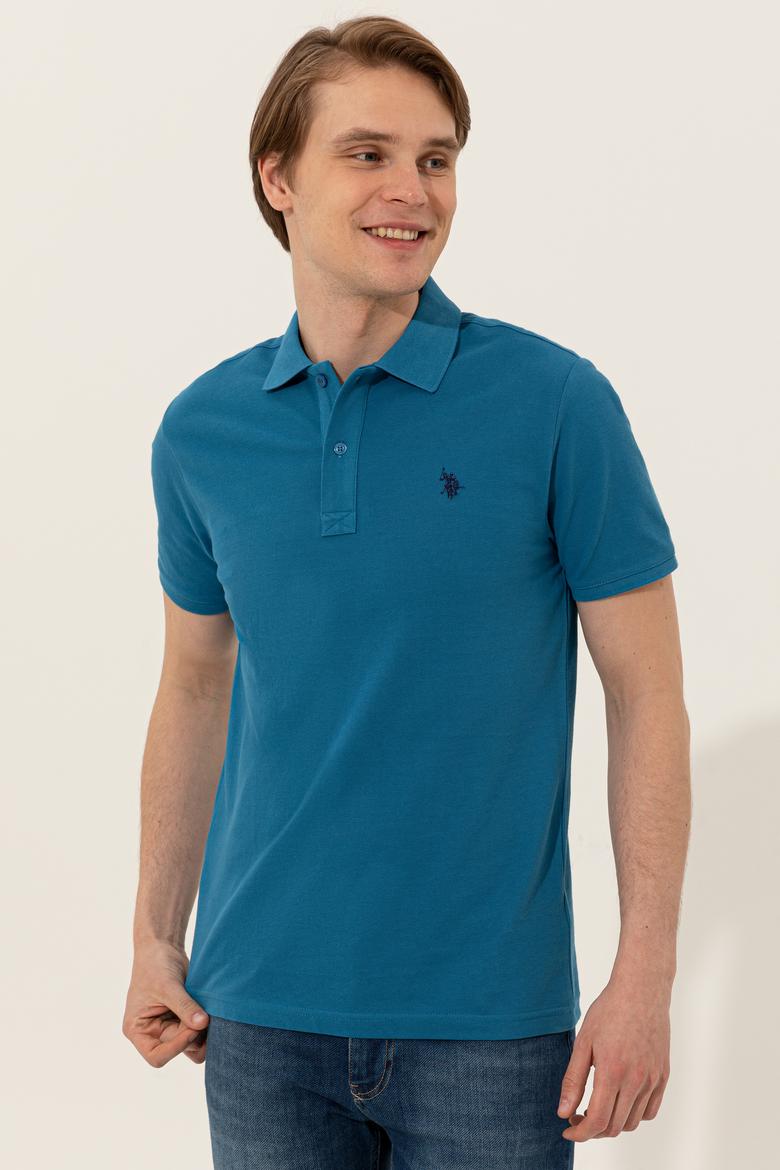 Erkek Petrol Basic Polo Yaka Tişört - 50249149302