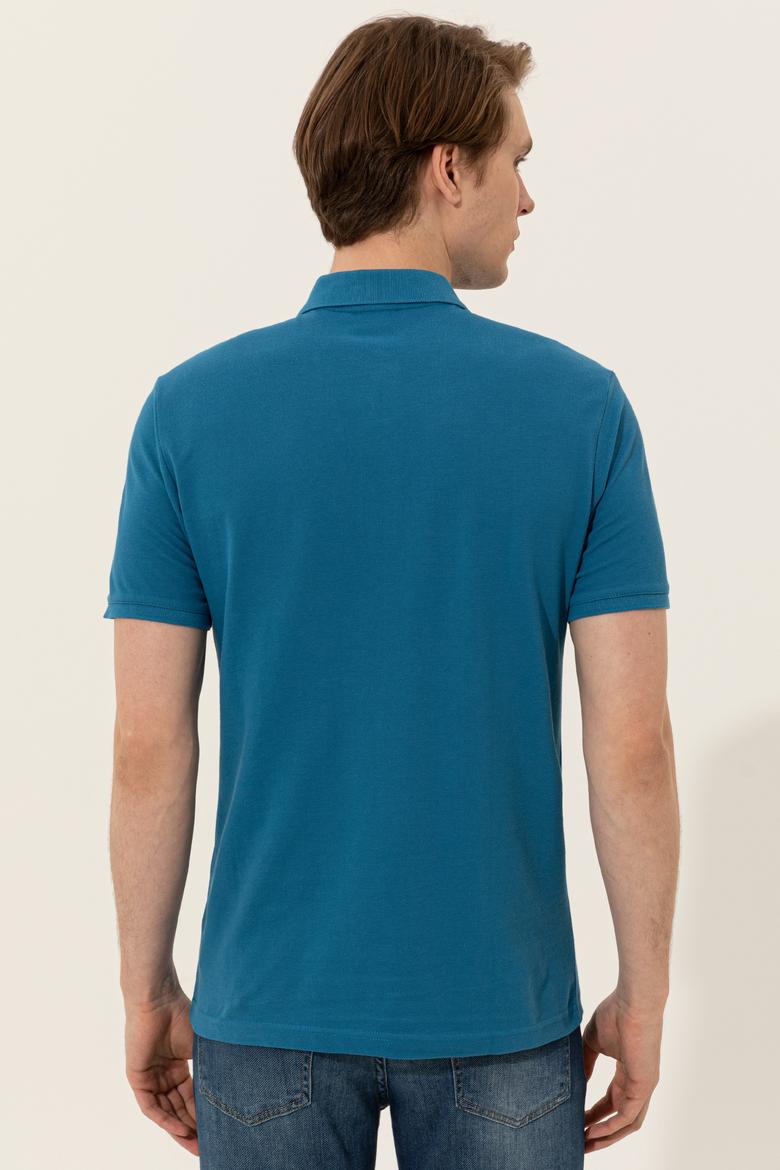 Erkek Petrol Basic Polo Yaka Tişört - 50249149302