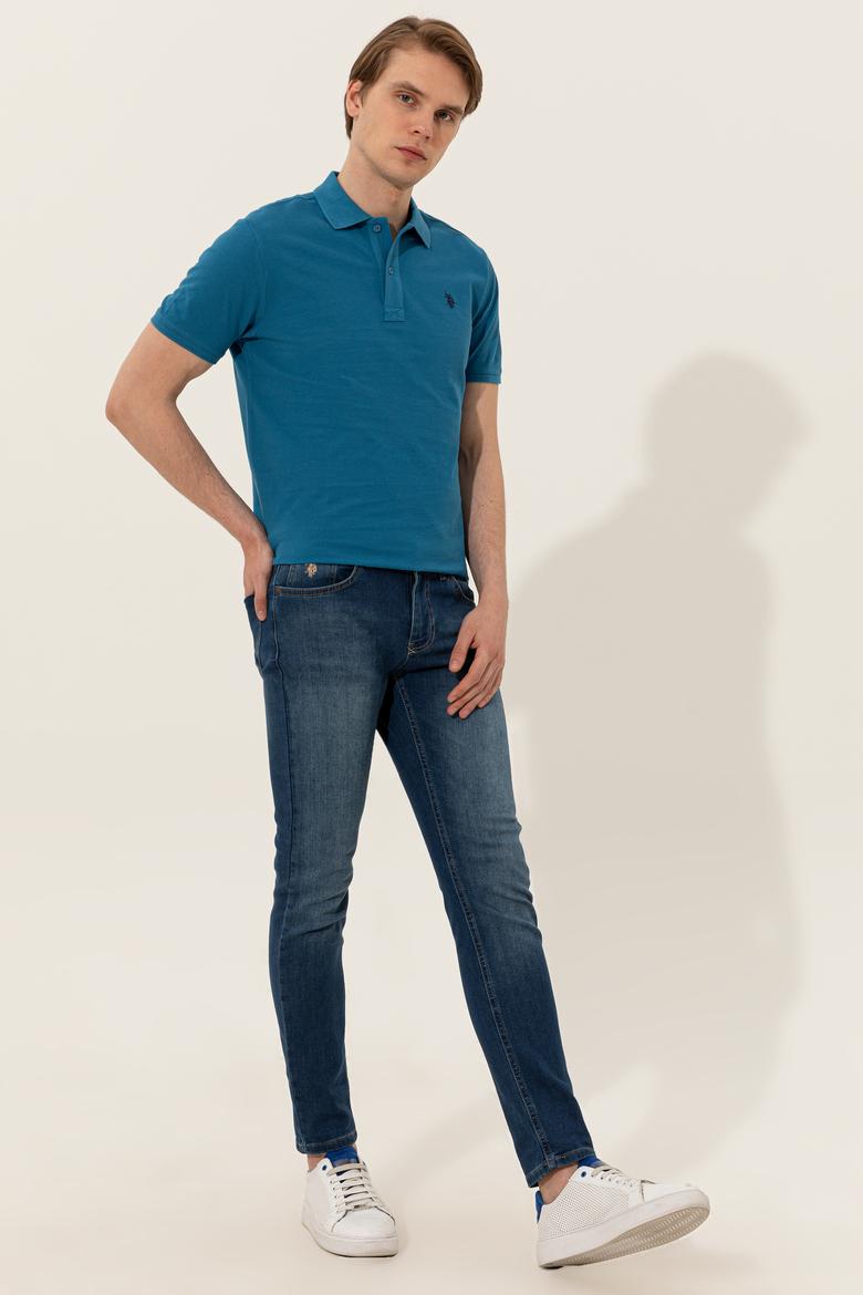 Erkek Petrol Basic Polo Yaka Tişört - 50249149302