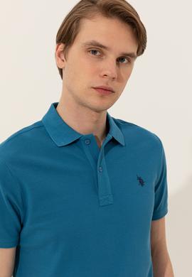 Erkek Petrol Basic Polo Yaka Tişört - 50249149302