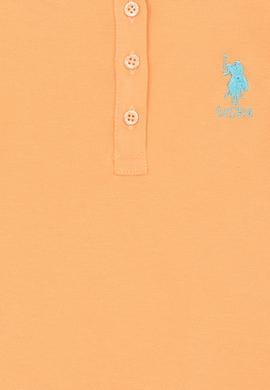 Kız Çocuk Turuncu Basic Polo Yaka Tişört - 50246800129