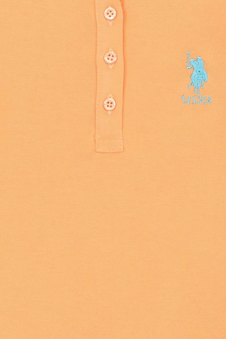 Kız Çocuk Turuncu Basic Polo Yaka Tişört - 50246800129