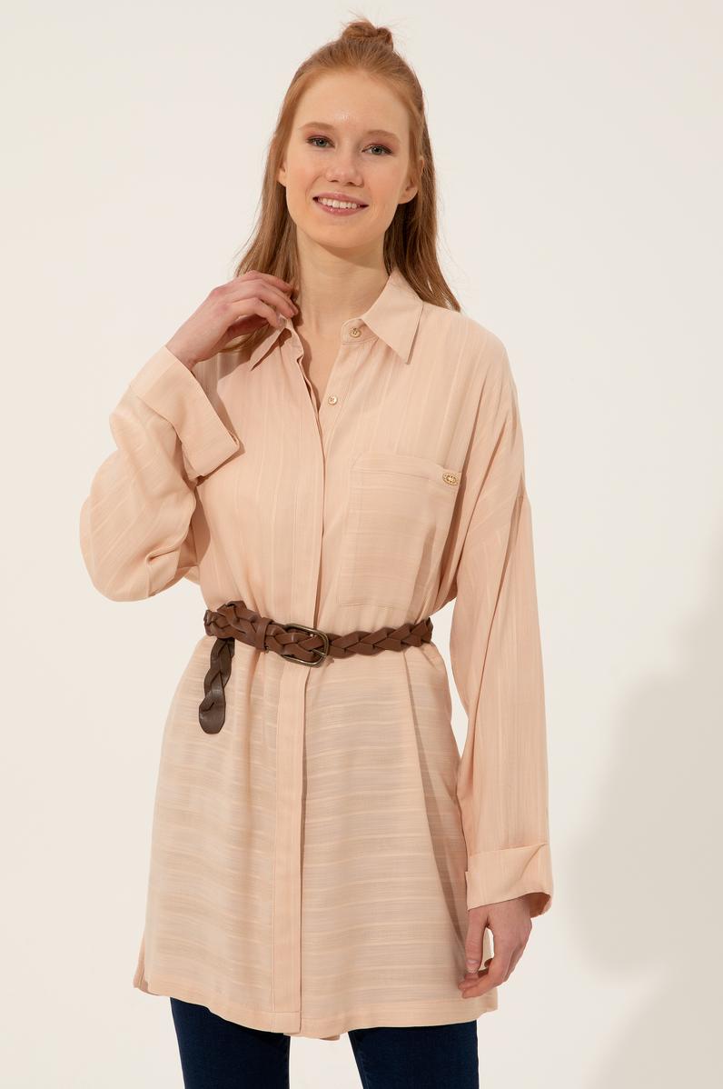 Kadın Taş Uzun Kollu Gömlek