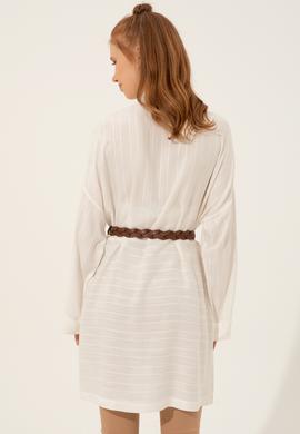 Kadın Beyaz Uzun Kollu Gömlek - 50250527012