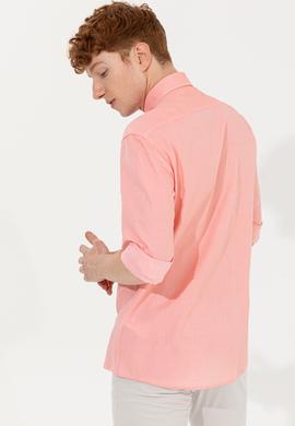 Erkek Somon Uzun Kollu Basic Gömlek - 50246368072