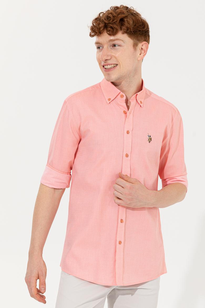 Erkek Somon Uzun Kollu Basic Gömlek - 50246368072