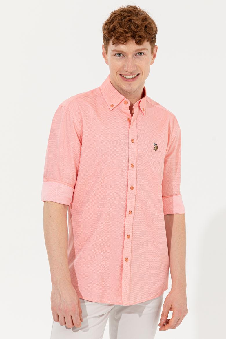 Erkek Somon Uzun Kollu Basic Gömlek