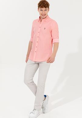 Erkek Somon Uzun Kollu Basic Gömlek - 50246368072