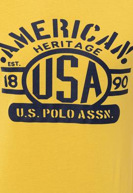 Erkek Açık Sarı Bisiklet Yaka Tişört - 50246127039