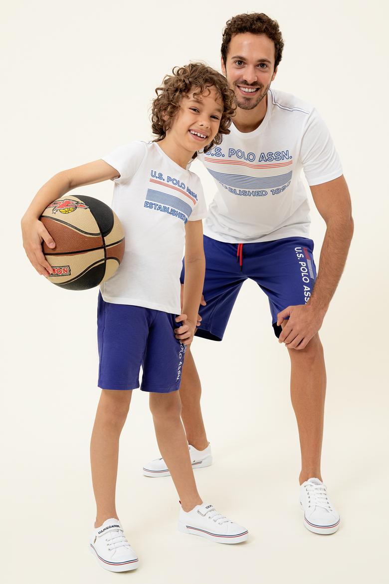 Çocuk Mavi Örme Şort