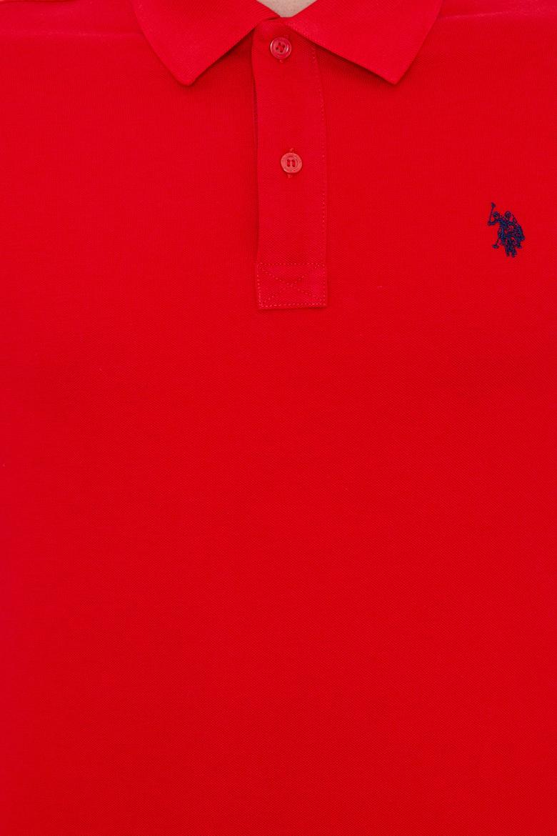 Erkek Kırmızı Basic Polo Yaka Tişört - 50249149396