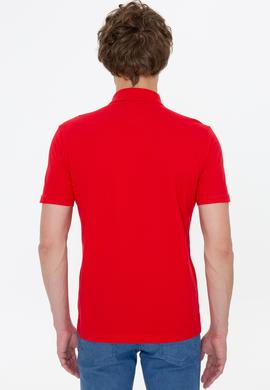Erkek Kırmızı Basic Polo Yaka Tişört - 50249149396