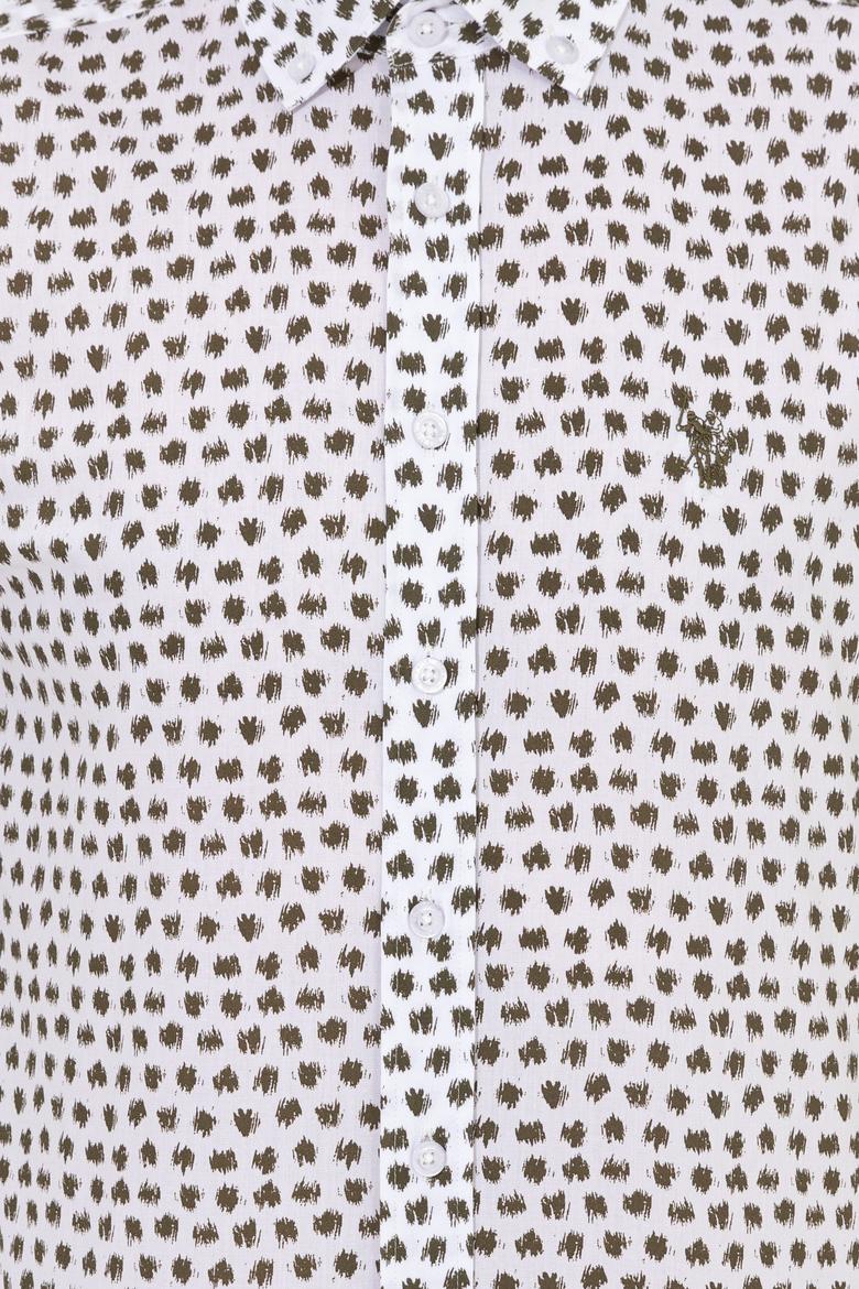 Erkek Hak Desenli Kısa Kollu Gömlek - 50253966004