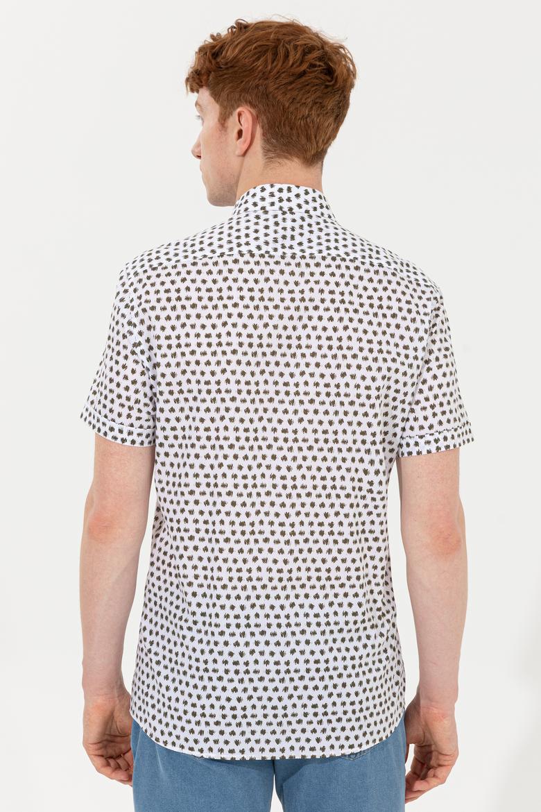 Erkek Hak Desenli Kısa Kollu Gömlek - 50253966004