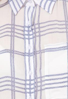 Kadın Mavi Uzun Kollu Gömlek - 50246886012