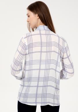 Kadın Mavi Uzun Kollu Gömlek - 50246886012