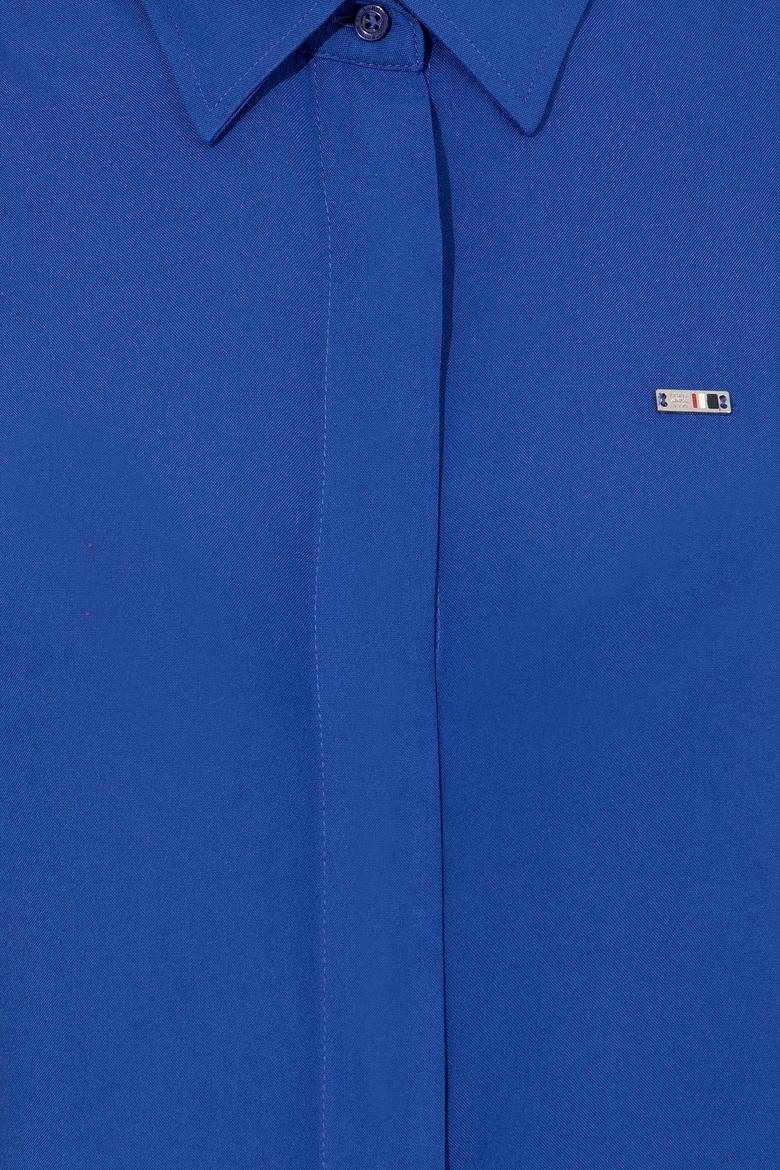 Kadın Mavi Uzun Kollu Basic Gömlek - 50254550020