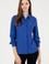 Kadın Mavi Uzun Kollu Basic Gömlek