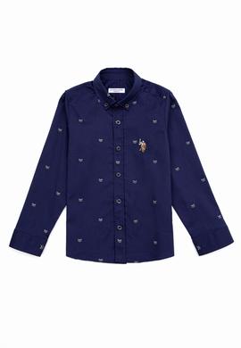Erkek Çocuk Lacivert Uzun Kollu Gömlek - 50237659024